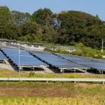 丘に設置されたソーラーパネルの写真