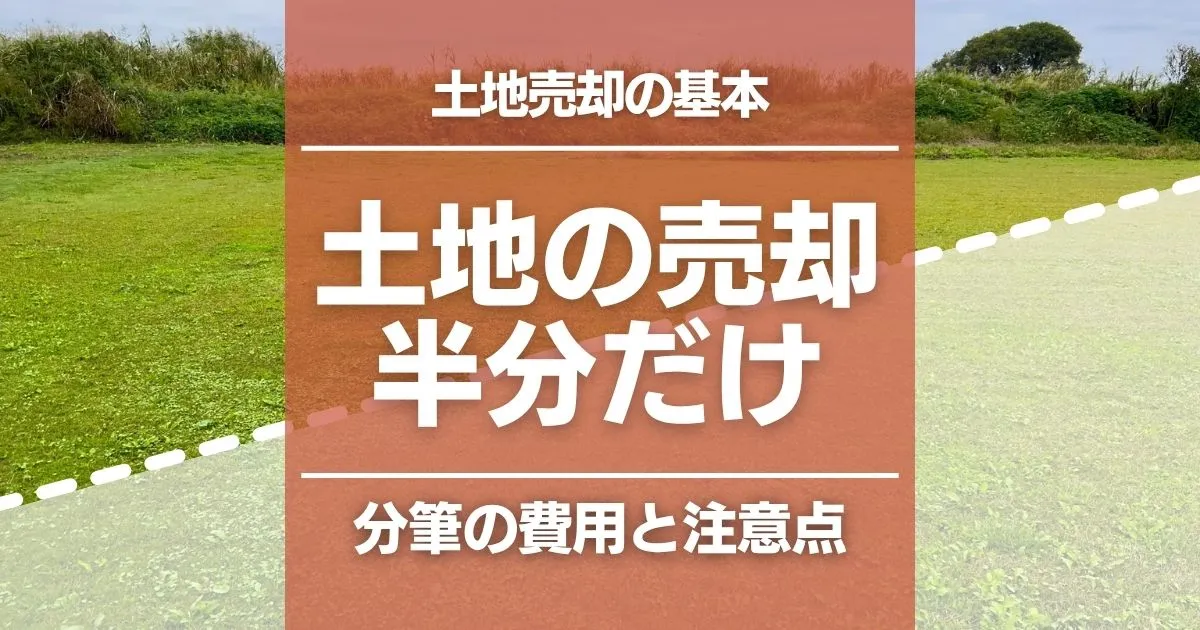土地を半分だけ売却する方法を解説！分筆の注意点や必要な費用をわかりやすくまとめました