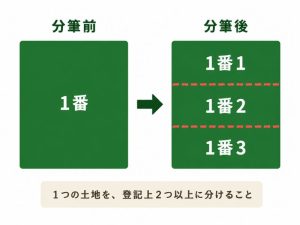 土地の分筆について図解で説明