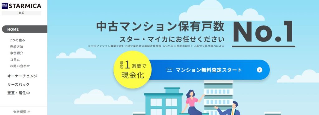 スターマイカ株式会社の公式サイトのページ
