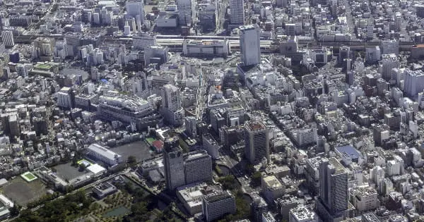 静岡駅周辺の上空