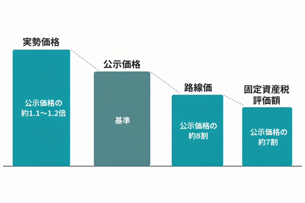 土地価格の基準と違い