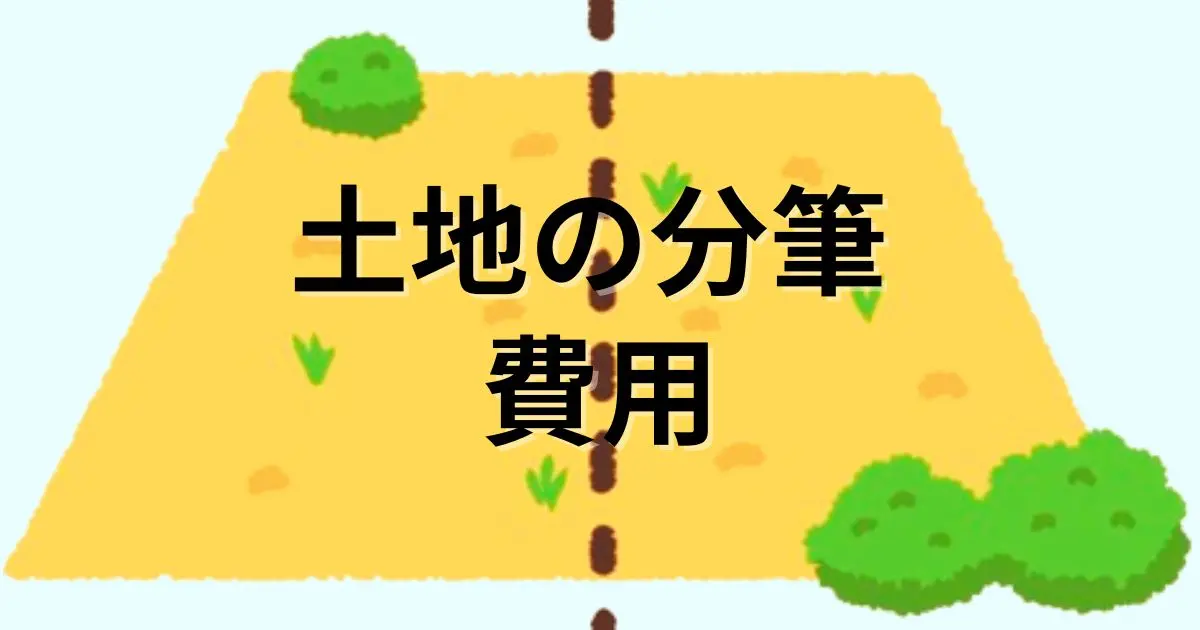 分筆にかかる費用は？誰が払う？安く済ませるための注意点も解説