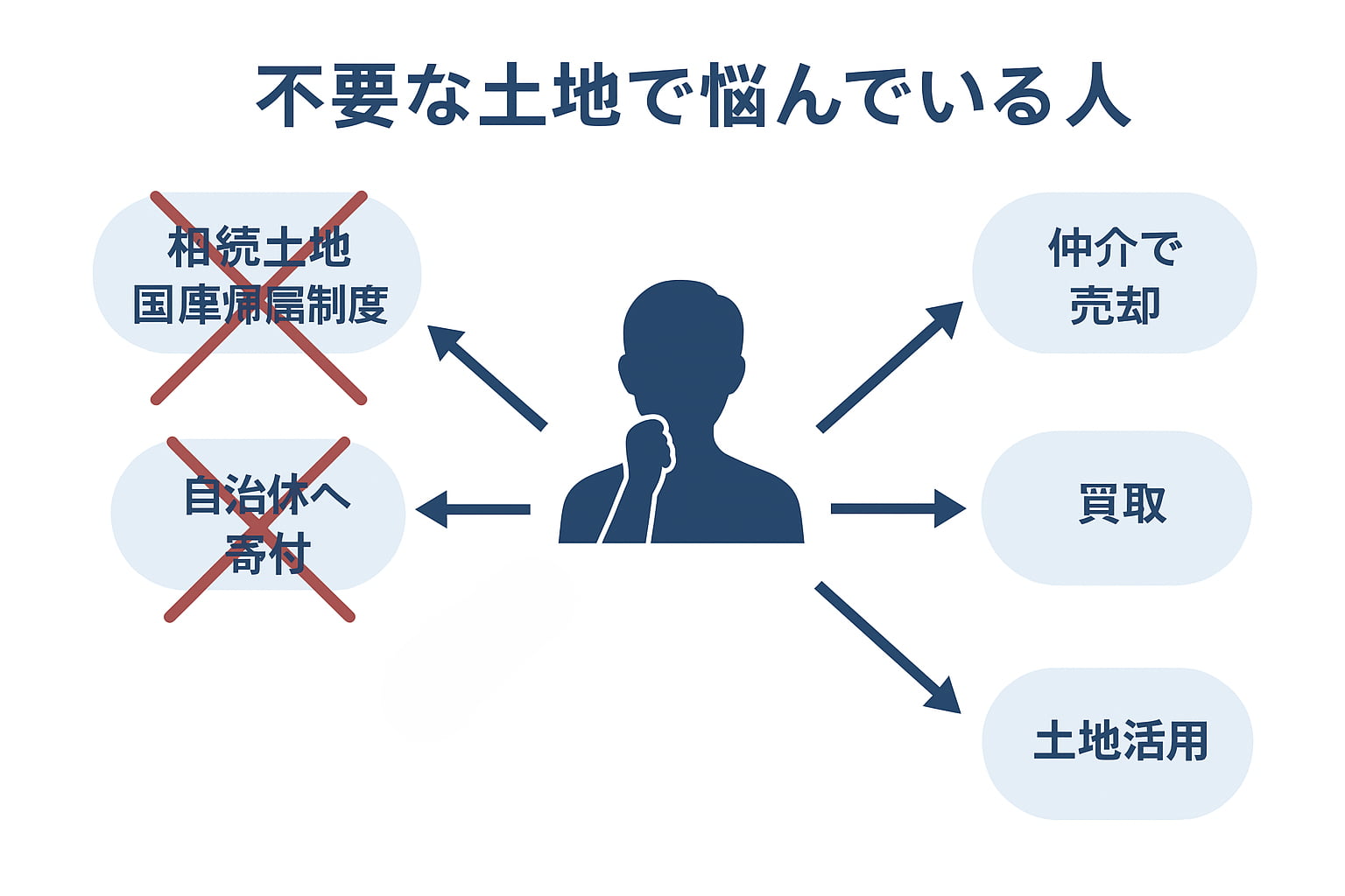 不要な土地で悩んでいる人