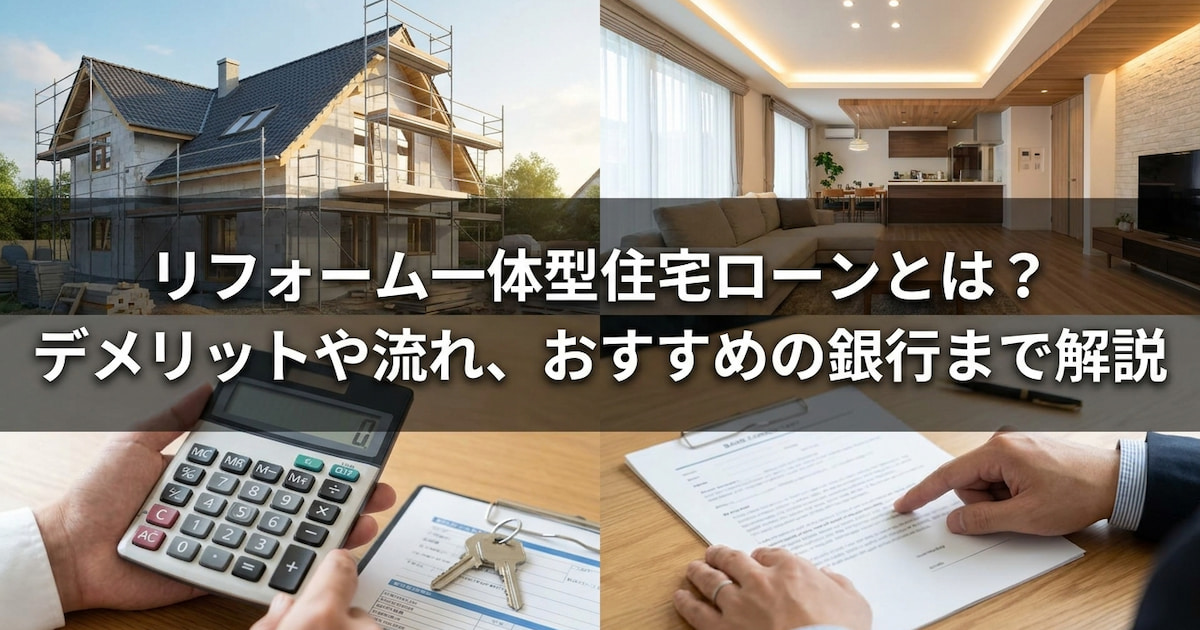 リフォーム一体型住宅ローンとは？デメリットや流れ、おすすめの銀行まで解説