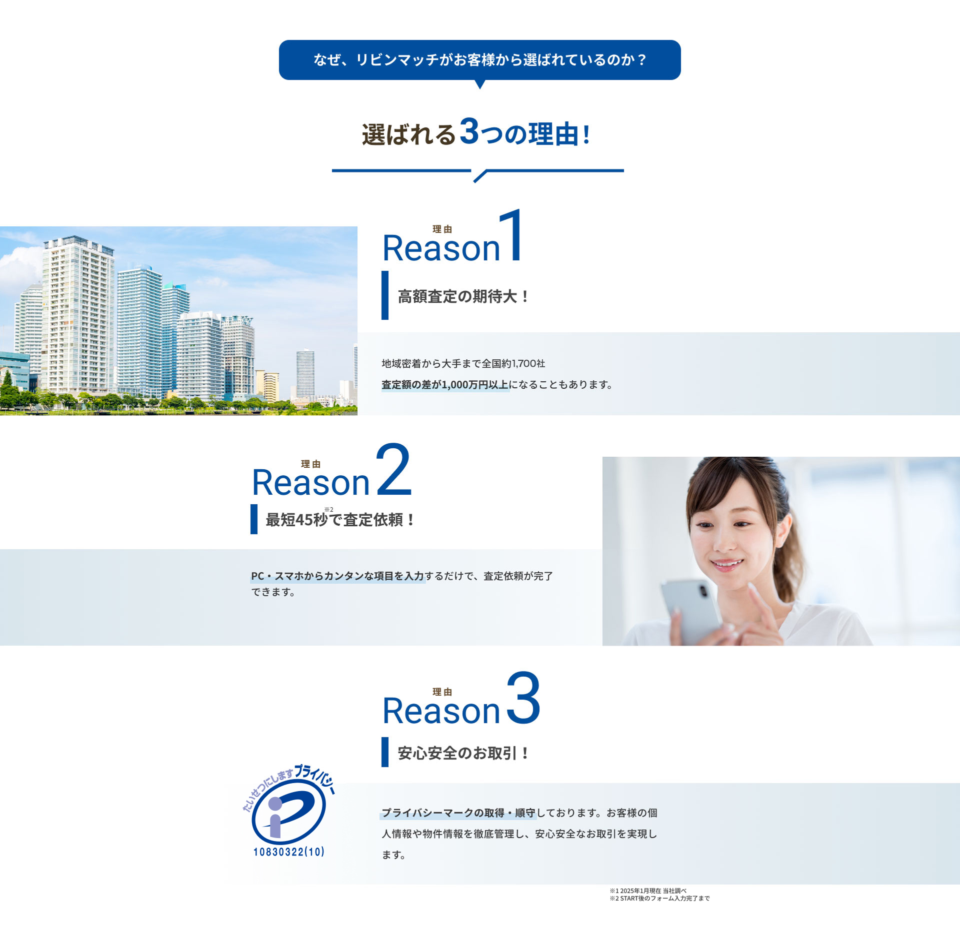 なぜ、リビンマッチがお客様から選ばれているのか？