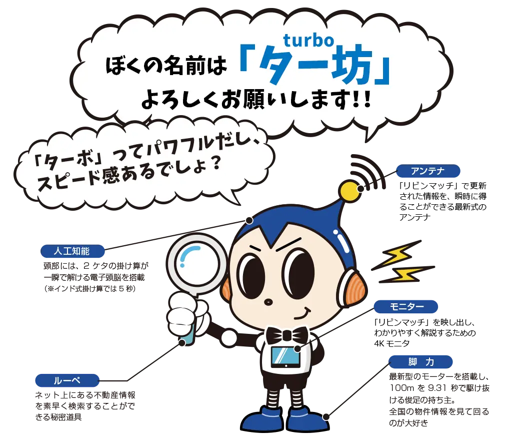 ぼくの名前は「ター坊」。よろしくお願いします。